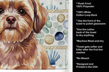Load image into Gallery viewer, Liver Shih Tzu Coastal Sea Glass Kitchen Towel