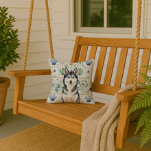 Load image into Gallery viewer, Siberian Husky Coastal Sea Glass Throw Pillow