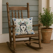 Load image into Gallery viewer, Siberian Husky Coastal Sea Glass Throw Pillow