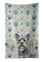 Load image into Gallery viewer, Gray Skye Terrier Coastal Sea Glass Kitchen Towel