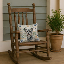 Load image into Gallery viewer, Gray Skye Terrier Coastal Sea Glass Throw Pillow