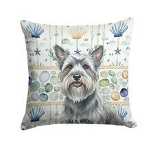 Load image into Gallery viewer, Gray Skye Terrier Coastal Sea Glass Throw Pillow