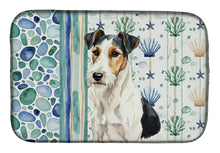 Load image into Gallery viewer, Smooth Fox Terrier Coastal Sea Glass Dish Drying Mat