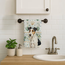 Load image into Gallery viewer, Smooth Fox Terrier Coastal Sea Glass Kitchen Towel