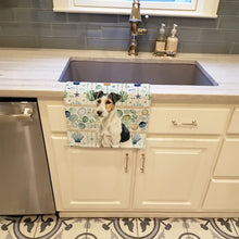 Load image into Gallery viewer, Smooth Fox Terrier Coastal Sea Glass Kitchen Towel