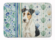 Load image into Gallery viewer, Smooth Fox Terrier Coastal Sea Glass Memory Foam Kitchen Mat