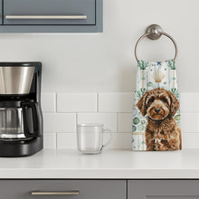 Load image into Gallery viewer, Spanish Water Dog Coastal Sea Glass Kitchen Towel