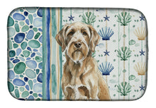 Load image into Gallery viewer, Spinone Italiano Coastal Sea Glass Dish Drying Mat