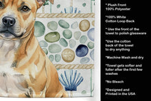 Load image into Gallery viewer, Fawn Staffordshire Bull Terrier Coastal Sea Glass Kitchen Towel