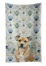 Load image into Gallery viewer, Fawn Staffordshire Bull Terrier Coastal Sea Glass Kitchen Towel