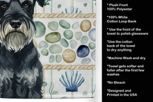 Load image into Gallery viewer, Standard Schnauzer Coastal Sea Glass Kitchen Towel