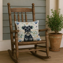 Load image into Gallery viewer, Standard Schnauzer Coastal Sea Glass Throw Pillow