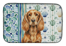 Load image into Gallery viewer, Sussex Spaniel Coastal Sea Glass Dish Drying Mat