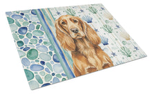 Load image into Gallery viewer, Sussex Spaniel Coastal Sea Glass Glass Cutting Board