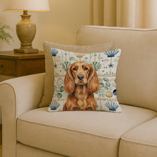 Load image into Gallery viewer, Sussex Spaniel Coastal Sea Glass Throw Pillow