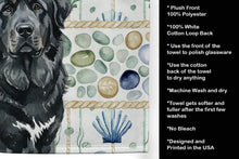 Load image into Gallery viewer, Black Tibetan Mastiff Coastal Sea Glass Kitchen Towel