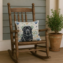 Load image into Gallery viewer, Black Tibetan Mastiff Coastal Sea Glass Throw Pillow