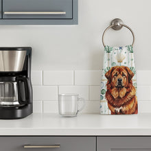 Load image into Gallery viewer, Red Gold Tibetan Mastiff Coastal Sea Glass Kitchen Towel
