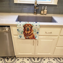 Load image into Gallery viewer, Red Gold Tibetan Mastiff Coastal Sea Glass Kitchen Towel