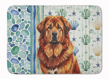 Load image into Gallery viewer, Red Gold Tibetan Mastiff Coastal Sea Glass Memory Foam Kitchen Mat