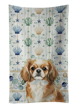 Load image into Gallery viewer, Tibetan Spaniel Coastal Sea Glass Kitchen Towel