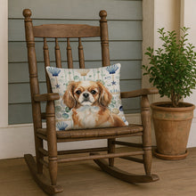 Load image into Gallery viewer, Tibetan Spaniel Coastal Sea Glass Throw Pillow