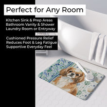 Load image into Gallery viewer, Tibetan Spaniel Coastal Sea Glass Memory Foam Kitchen Mat
