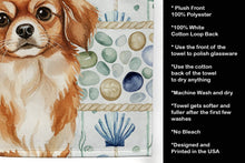 Load image into Gallery viewer, Red Tibetan Spaniel Coastal Sea Glass Kitchen Towel
