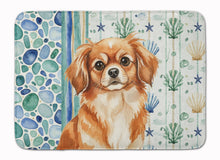 Load image into Gallery viewer, Red Tibetan Spaniel Coastal Sea Glass Memory Foam Kitchen Mat