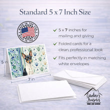 Load image into Gallery viewer, Toy Fox Terrier Coastal Sea Glass Greeting Cards Pack of 8