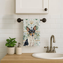Load image into Gallery viewer, Toy Fox Terrier Coastal Sea Glass Kitchen Towel