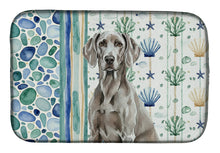 Load image into Gallery viewer, Weimaraner Coastal Sea Glass Dish Drying Mat