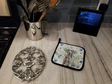 Load image into Gallery viewer, Weimaraner Coastal Sea Glass Pair of Pot Holders