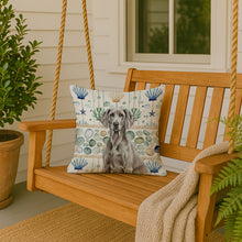 Load image into Gallery viewer, Weimaraner Coastal Sea Glass Throw Pillow