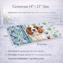 Load image into Gallery viewer, Welsh Springer Spaniel Coastal Sea Glass Dish Drying Mat