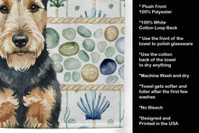 Load image into Gallery viewer, Welsh Terrier Coastal Sea Glass Kitchen Towel