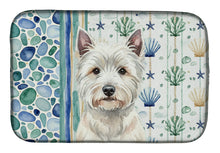 Load image into Gallery viewer, Westie Coastal Sea Glass Dish Drying Mat