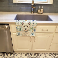 Load image into Gallery viewer, Westie Coastal Sea Glass Kitchen Towel