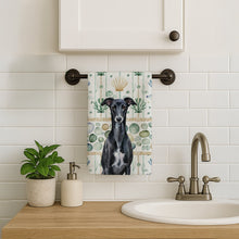 Load image into Gallery viewer, Black Whippet Coastal Sea Glass Kitchen Towel