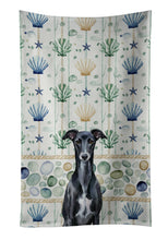 Load image into Gallery viewer, Black Whippet Coastal Sea Glass Kitchen Towel