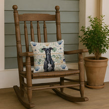 Load image into Gallery viewer, Black Whippet Coastal Sea Glass Throw Pillow