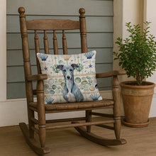 Load image into Gallery viewer, Blue Whippet Coastal Sea Glass Throw Pillow