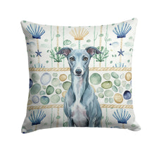 Load image into Gallery viewer, Blue Whippet Coastal Sea Glass Throw Pillow
