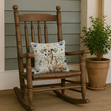 Load image into Gallery viewer, Brindle Whippet Coastal Sea Glass Throw Pillow
