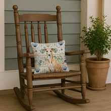 Load image into Gallery viewer, Fawn Whippet Coastal Sea Glass Throw Pillow