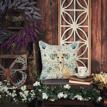 Load image into Gallery viewer, Fawn Whippet Coastal Sea Glass Throw Pillow