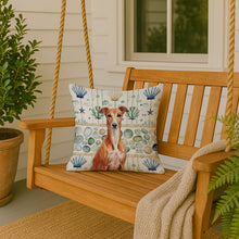 Load image into Gallery viewer, Red Whippet Coastal Sea Glass Throw Pillow