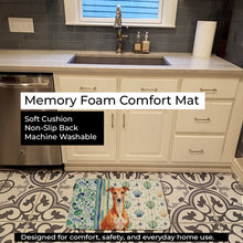 Load image into Gallery viewer, Red Whippet Coastal Sea Glass Memory Foam Kitchen Mat
