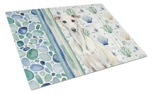 Load image into Gallery viewer, White Whippet Coastal Sea Glass Glass Cutting Board