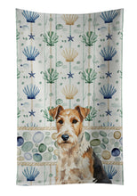 Load image into Gallery viewer, Wire Fox Terrier Coastal Sea Glass Kitchen Towel